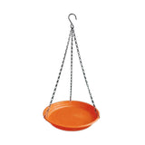 Maxbell Birds Feeder and Birdbath Bowl with Chains Bird Food Tray for Gift Lawn Yard Brown Red