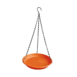 Maxbell Birds Feeder and Birdbath Bowl with Chains Bird Food Tray for Gift Lawn Yard Brown Red