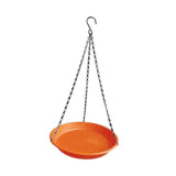 Maxbell Birds Feeder and Birdbath Bowl with Chains Bird Food Tray for Gift Lawn Yard Brown Red