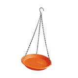 Maxbell Birds Feeder and Birdbath Bowl with Chains Bird Food Tray for Gift Lawn Yard Brown Red