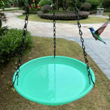 Maxbell Birds Feeder and Birdbath Bowl with Chains Bird Food Tray for Gift Lawn Yard Green