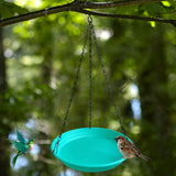 Maxbell Birds Feeder and Birdbath Bowl with Chains Bird Food Tray for Gift Lawn Yard Green