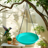 Maxbell Birds Feeder and Birdbath Bowl with Chains Bird Food Tray for Gift Lawn Yard Green