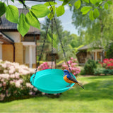 Maxbell Birds Feeder and Birdbath Bowl with Chains Bird Food Tray for Gift Lawn Yard Green