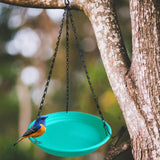 Maxbell Birds Feeder and Birdbath Bowl with Chains Bird Food Tray for Gift Lawn Yard Green
