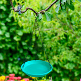 Maxbell Birds Feeder and Birdbath Bowl with Chains Bird Food Tray for Gift Lawn Yard Green
