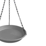 Maxbell Birds Feeder and Birdbath Bowl with Chains Bird Food Tray for Gift Lawn Yard Grey