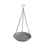 Maxbell Birds Feeder and Birdbath Bowl with Chains Bird Food Tray for Gift Lawn Yard Grey