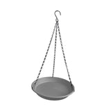 Maxbell Birds Feeder and Birdbath Bowl with Chains Bird Food Tray for Gift Lawn Yard Grey
