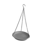 Maxbell Birds Feeder and Birdbath Bowl with Chains Bird Food Tray for Gift Lawn Yard Grey