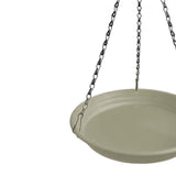 Maxbell Birds Feeder and Birdbath Bowl with Chains Bird Food Tray for Gift Lawn Yard Beige