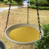 Maxbell Birds Feeder and Birdbath Bowl with Chains Bird Food Tray for Gift Lawn Yard Beige