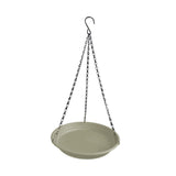 Maxbell Birds Feeder and Birdbath Bowl with Chains Bird Food Tray for Gift Lawn Yard Beige