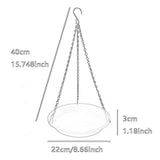 Maxbell Birds Feeder and Birdbath Bowl with Chains Bird Food Tray for Gift Lawn Yard Yellow