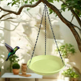 Maxbell Birds Feeder and Birdbath Bowl with Chains Bird Food Tray for Gift Lawn Yard Yellow
