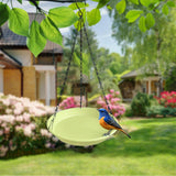 Maxbell Birds Feeder and Birdbath Bowl with Chains Bird Food Tray for Gift Lawn Yard Yellow