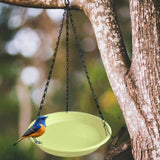 Maxbell Birds Feeder and Birdbath Bowl with Chains Bird Food Tray for Gift Lawn Yard Yellow