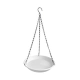 Maxbell Birds Feeder and Birdbath Bowl with Chains Bird Food Tray for Gift Lawn Yard White
