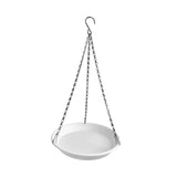 Maxbell Birds Feeder and Birdbath Bowl with Chains Bird Food Tray for Gift Lawn Yard White
