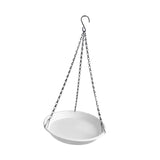 Maxbell Birds Feeder and Birdbath Bowl with Chains Bird Food Tray for Gift Lawn Yard White