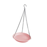 Maxbell Birds Feeder and Birdbath Bowl with Chains Bird Food Tray for Gift Lawn Yard Pink