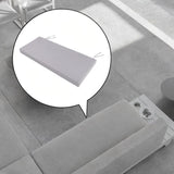 Maxbell Garden Bench Cushion 8 cm Thick Soft Bench Pad for Lounger Porch Swing Couch Gray