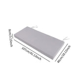 Maxbell Garden Bench Cushion 8 cm Thick Soft Bench Pad for Lounger Porch Swing Couch Gray