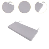 Maxbell Garden Bench Cushion 8 cm Thick Soft Bench Pad for Lounger Porch Swing Couch Gray