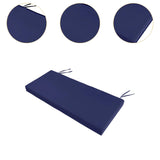 Maxbell Garden Bench Cushion 8 cm Thick Soft Bench Pad for Lounger Porch Swing Couch Dark Blue