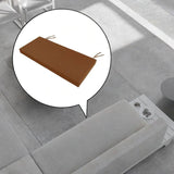 Maxbell Garden Bench Cushion 8 cm Thick Soft Bench Pad for Lounger Porch Swing Couch Brown