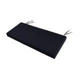 Maxbell Garden Bench Cushion 8 cm Thick Soft Bench Pad for Lounger Porch Swing Couch Black