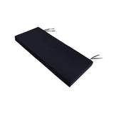 Maxbell Garden Bench Cushion 8 cm Thick Soft Bench Pad for Lounger Porch Swing Couch Black