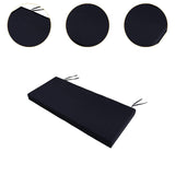 Maxbell Garden Bench Cushion 8 cm Thick Soft Bench Pad for Lounger Porch Swing Couch Black
