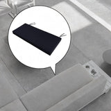 Maxbell Garden Bench Cushion 8 cm Thick Soft Bench Pad for Lounger Porch Swing Couch Black