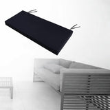 Maxbell Garden Bench Cushion 8 cm Thick Soft Bench Pad for Lounger Porch Swing Couch Black