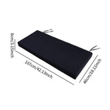 Maxbell Garden Bench Cushion 8 cm Thick Soft Bench Pad for Lounger Porch Swing Couch Black