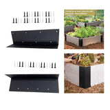 Maxbell Garden Bed Corner Bracket L Shape 11"x3"x3" for Furniture Wood Frame Outdoor 14 Holes