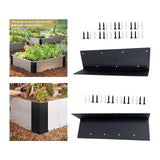 Maxbell Garden Bed Corner Bracket L Shape 11"x3"x3" for Furniture Wood Frame Outdoor 14 Holes