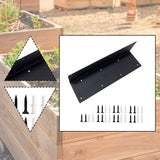 Maxbell Garden Bed Corner Bracket L Shape 11"x3"x3" for Furniture Wood Frame Outdoor 14 Holes