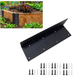 Maxbell Garden Bed Corner Bracket L Shape 11"x3"x3" for Furniture Wood Frame Outdoor 14 Holes