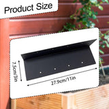 Maxbell Garden Bed Corner Bracket L Shape 11"x3"x3" for Furniture Wood Frame Outdoor 8 Holes