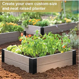 Maxbell Garden Bed Corner Bracket L Shape 11"x3"x3" for Furniture Wood Frame Outdoor 8 Holes