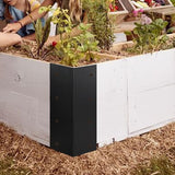 Maxbell Garden Bed Corner Bracket L Shape 11"x3"x3" for Furniture Wood Frame Outdoor 8 Holes