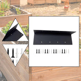Maxbell Garden Bed Corner Bracket L Shape 11"x3"x3" for Furniture Wood Frame Outdoor 8 Holes
