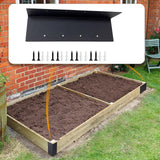 Maxbell Garden Bed Corner Bracket L Shape 11"x3"x3" for Furniture Wood Frame Outdoor 8 Holes