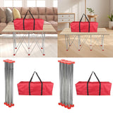 Maxbell Portable Work Stand with Oxford Cloth Storage Bag for Picnic Bbq Office 6 Legs