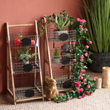 Maxbell Household Storage Rack Storage Shelves for Balcony Potted Plants Dorm Corner