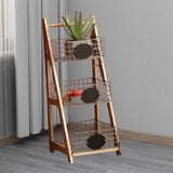 Maxbell Household Storage Rack Storage Shelves for Balcony Potted Plants Dorm Corner