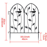 Maxbell 4 Pieces Decorative Garden Fences Landscape for Yard Patio Flower Bed Black