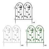 Maxbell 4 Pieces Decorative Garden Fences Landscape for Yard Patio Flower Bed Black